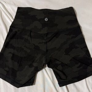 Lululemon Dark Green Camo Align Shorts